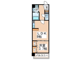 間取図 ラルテ天王寺