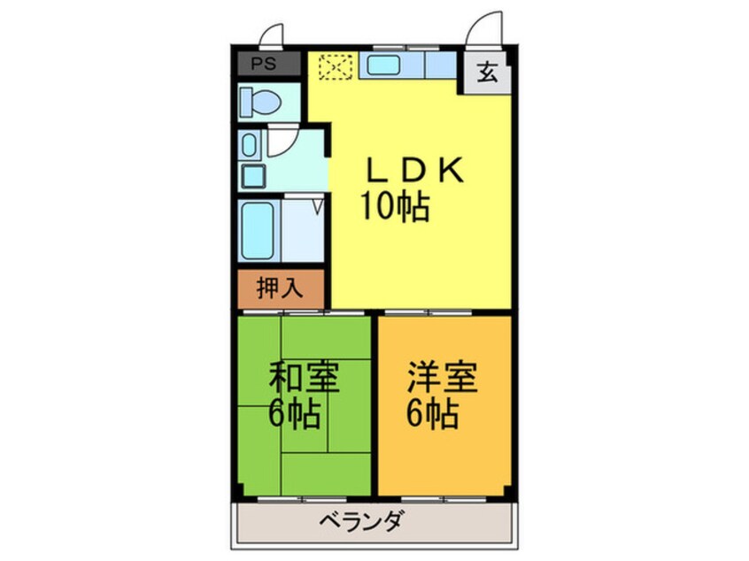 間取図 Ｍ　プラザ菱江