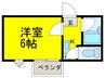 リヴァー住之江Ｂ棟 1Kの間取り