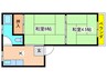 三和マンション 2Kの間取り