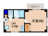 エクセレント中村１号棟 1DKの間取り