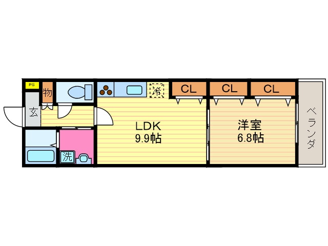 間取り図 キャトルセゾン嵐山