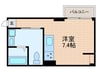 イーストサイド夙川 1Rの間取り