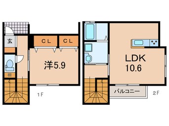 間取図 エクラス松陰