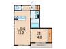 プレシャス小松Ⅱ 1LDKの間取り