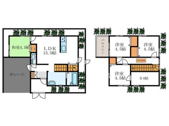 間取図 南禅寺北ノ坊町貸家