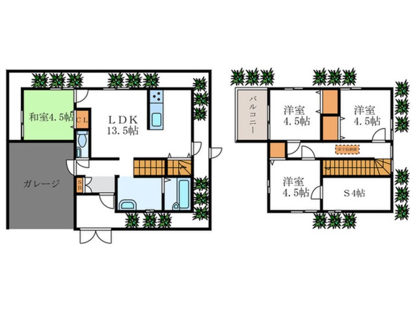 間取図 南禅寺北ノ坊町貸家