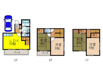 間取図 東畦野山手テラスハウス