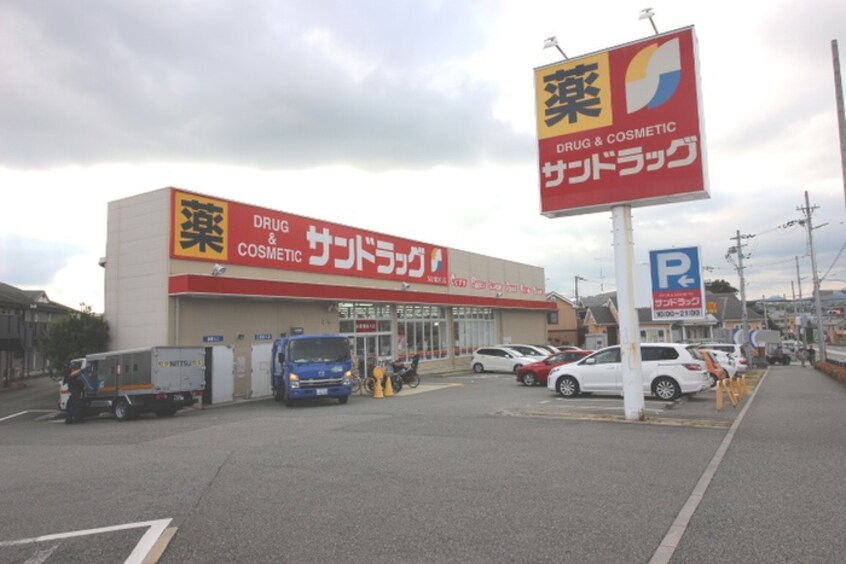 サンドラッグ(ドラッグストア)まで1210m 東畦野山手テラスハウス