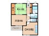 山手ハイツ 2DKの間取り