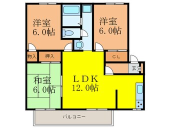 間取図 コ－ト南春日丘