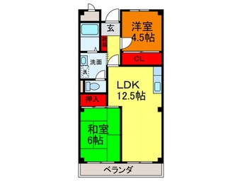 間取図 ニードハイツ杉原