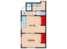 美園町１４－６貸家 1DKの間取り