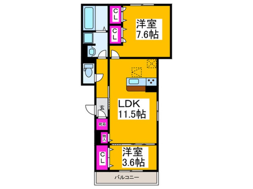 間取図 Ｃｌａｓｈｉｓｔ常磐町