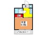 守口駅前ハイツ 1Kの間取り