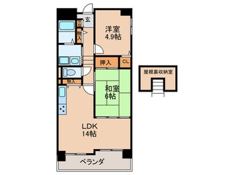間取図 レーベン三宮（１３０４）