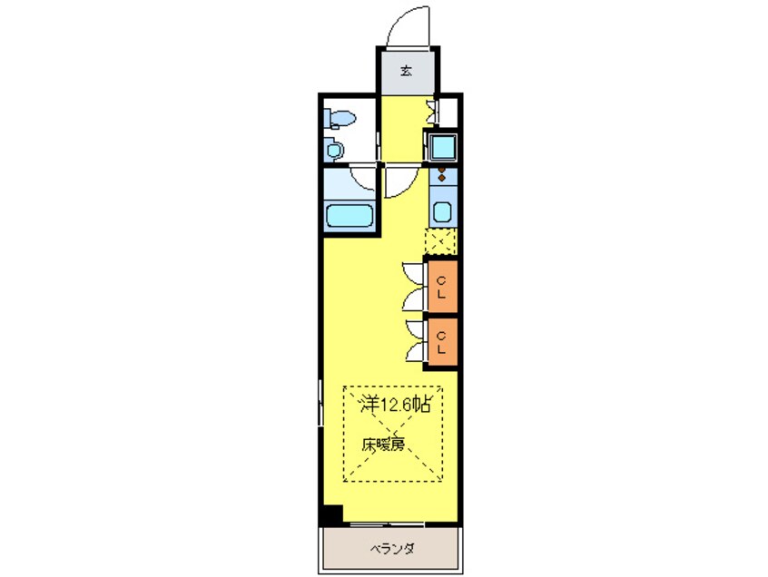 間取図 南堀江プライマリ－ワン