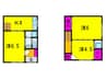 長田文化 3Kの間取り