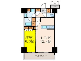 間取図 THE MUTUAL 江坂