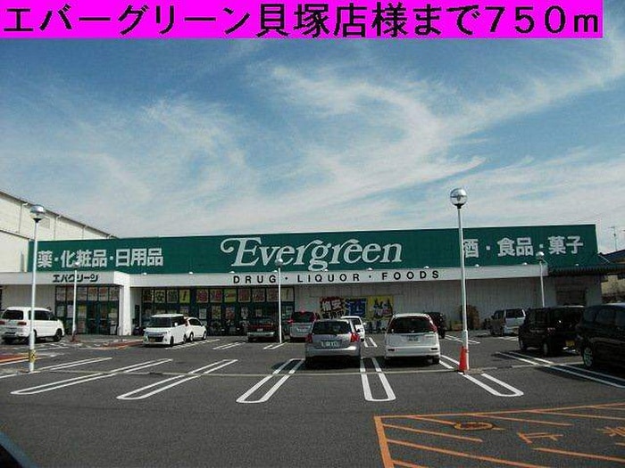 エバーグリーン貝塚店(スーパー)まで750m メゾンフラワー