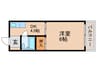 ジョイテル西田辺Ⅰ 1DKの間取り