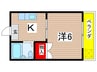 コ－ポ石田 1Kの間取り