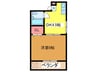 エスポワール城南寺 1DKの間取り