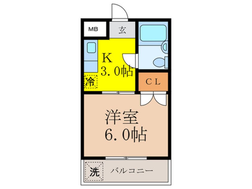 間取図 バンブ－ハイツ