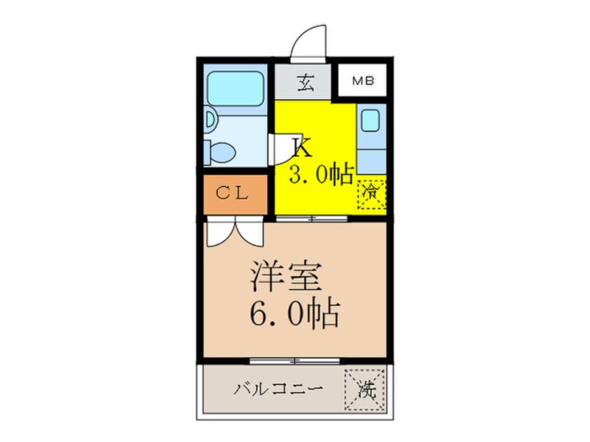 間取図 バンブ－ハイツ