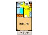 茶苑館 1Kの間取り