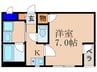 コ－ポ鍋島 1Kの間取り