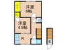 SｰCUBE養父西町 2Kの間取り