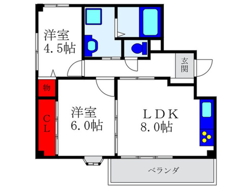 間取図 サクセスパレス桜塚