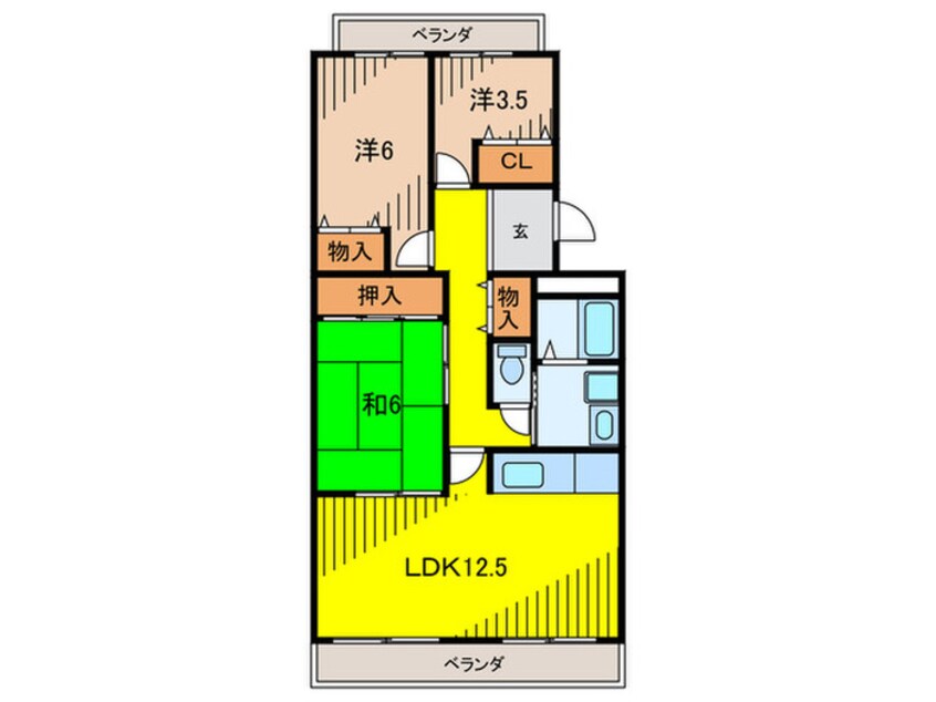 間取図 エスペランサ宝塚弐番館