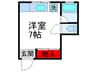 千里山S2ビル 1Rの間取り