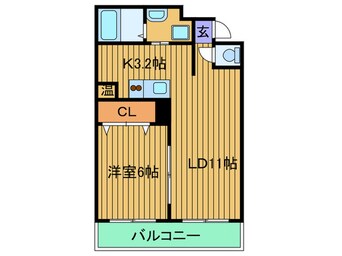 間取図 エルミタ－ジュ難波南Ⅰ