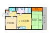 シャルム円山 2LDKの間取り
