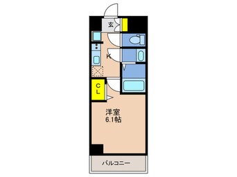 間取図 プレサンスブルーム新神戸(805)
