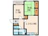 アイマンション 東大物 2LDKの間取り
