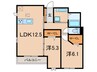 トリシア武庫川 2LDKの間取り