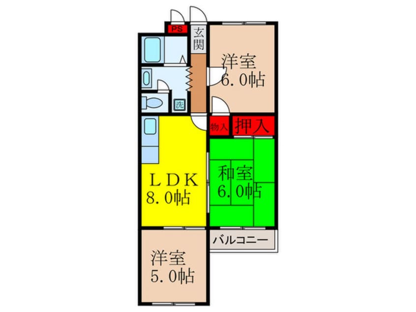 間取図 メゾン旭日Ⅱ