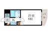 サンクスパレ南巽 1Kの間取り