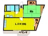 ＯＫハイツ大東２ 1LDKの間取り