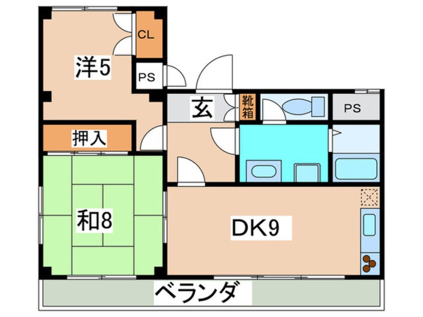 間取図 エフィ－ネ西田辺