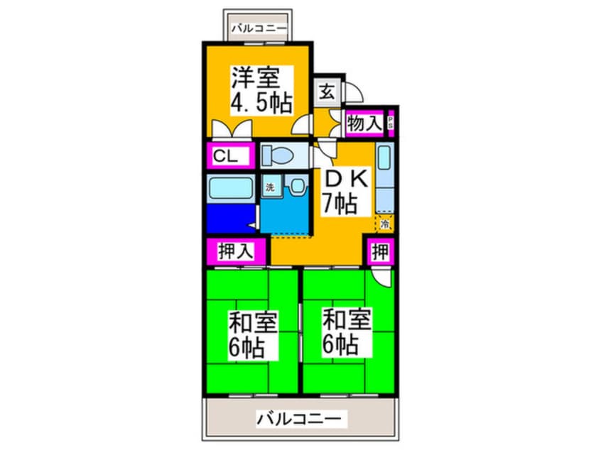 間取図 リバーサイド津村