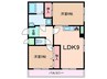 プリメ－ラリヨンⅡ 2LDKの間取り