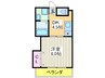 レジデンス緑橋 1DKの間取り