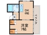 十三ハウス 1DKの間取り