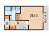 ラックハイム竹田 1Kの間取り