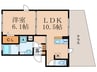 エアステ－ジ 1LDKの間取り